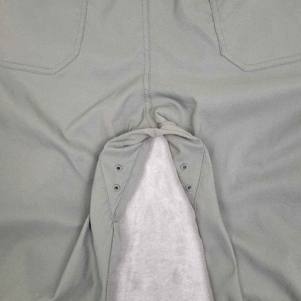 Prana Stretch Zion Field Pants Mens 2XL 42x32 Olive Green Outdoors Vented Hiking